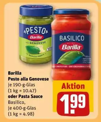 REWE Barilla Pesto alla Genovese oder Pasta Sauce Basilico Angebot