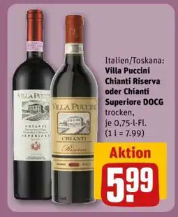 REWE Villa Puccini Chianti Riserva oder Chianti Superiore DOCG Angebot