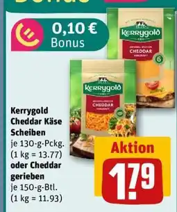 REWE Kerrygold Cheddar Käse Scheiben Angebot