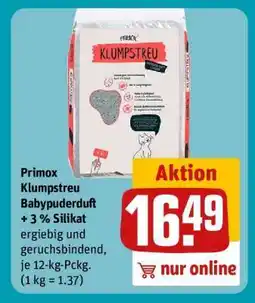 REWE Primox Klumpstreu Babypuderduft + 3 % Silikat Angebot