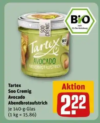 REWE Tartex Soo Cremig Avocado Abendbrotaufstrich Angebot