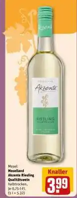 REWE Moselland Akzente Riesling Qualitätswein Angebot