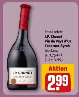 REWE J.P. Chenet Vin de Pays d'Oc Cabernet-Syrah Angebot