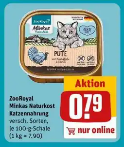 REWE ZooRoyal Minkas Naturkost Katzennahrung Angebot