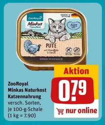 REWE ZooRoyal Minkas Naturkost Katzennahrung Angebot