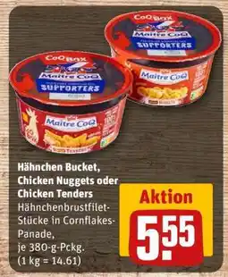 REWE Hähnchen Bucket, Chicken Nuggets oder Chicken Tenders Angebot