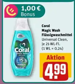REWE Coral Magic Wash Flüssigwaschmittel Angebot