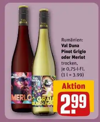 REWE Val Duna Pinot Grigio oder Merlot Angebot