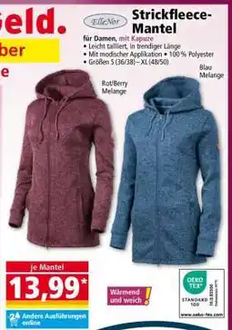 Norma Strickfleece-Mantel Angebot
