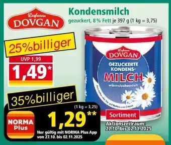 Norma DOVGAN Kondensmilch Angebot