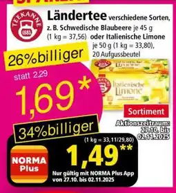 Norma Ländertee Angebot