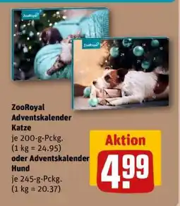 REWE ZooRoyal Adventskalender Katze oder Adventskalender Hund Angebot