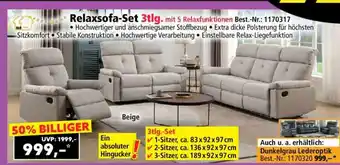 Norma Relaxsofa-Set 3tlg. mit 5 Relaxfunktionen Angebot