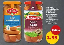 PENNY GUTFREID Kleine Hähnchen-Wiener oder BÖKLUNDER Kleine Wiener Angebot