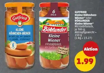 PENNY GUTFREID Kleine Hähnchen-Wiener oder BÖKLUNDER Kleine Wiener Angebot