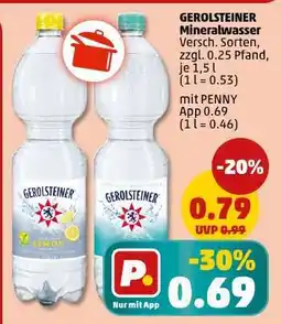 PENNY Gerolsteiner Mineralwasser Angebot