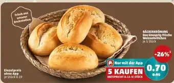 PENNY BÄCKERKRÖNUNG Das knusprig-frische Weizenbrötchen Angebot