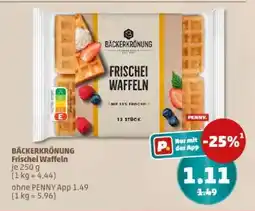 PENNY BÄCKERKRÖNUNG Frischei Waffeln Angebot