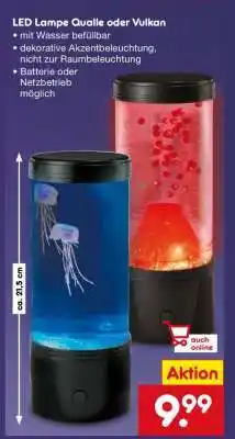 Netto Marken-Discount LED Lampe Qualle oder Vulkan Angebot