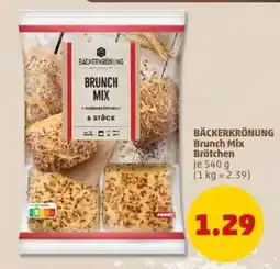 PENNY BÄCKERKRÖNUNG Brunch Mix Brötchen Angebot
