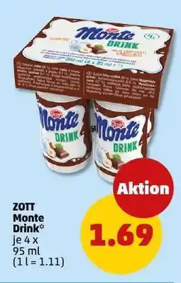 PENNY Zott Monte Drink Angebot