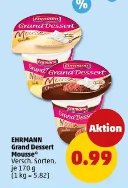 PENNY Ehrmann Grand Dessert Mousse Angebot