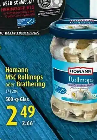 Selgros Homann Msc Rollmops Oder Brathering Angebot