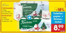 Netto Marken-Discount Favora Toilettenpapier + Küchentücher Angebot