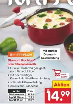 Netto Marken-Discount Diamant Stielkasserolle Angebot