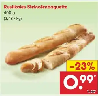 Netto Marken-Discount Netto Backstube Rustikales Steinofenbaguette Angebot