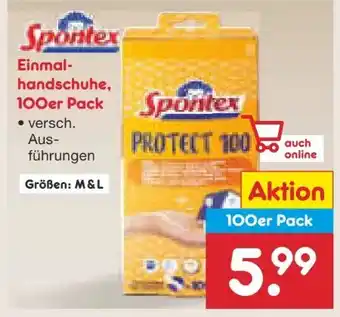 Netto Marken-Discount Spontex Einmal-Handschuhe Angebot