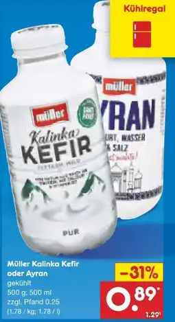 Netto Marken-Discount Müller Fettarmer Kalinka Kefir Angebot