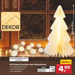 Netto Marken-Discount Dekor LED Lichterkette Angebot
