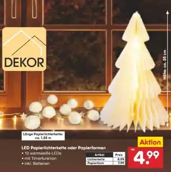 Netto Marken-Discount Dekor LED Lichterkette Angebot