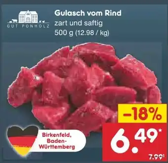 Netto Marken-Discount Gut Ponholz Gulasch vom Rind Angebot