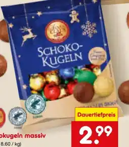 Netto Marken-Discount Santa Claus in Town Schokokugeln Angebot