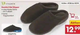 Netto Marken-Discount Vitopelle Herren Komfort Gel Slipper Angebot