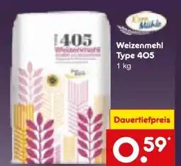 Netto Marken-Discount Korn Mühle Weizenmehl Type 405 Angebot