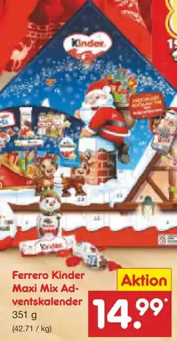 Netto Marken-Discount Ferrero Kinder Maxi Mix Adventskalender Angebot