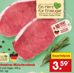 Netto Marken-Discount Ein Herz für Erzeuger Schweine Minutensteak Angebot