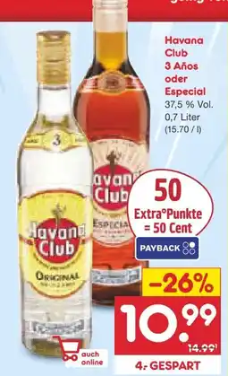 Netto Marken-Discount Havana Club Añejo 3 Años Angebot