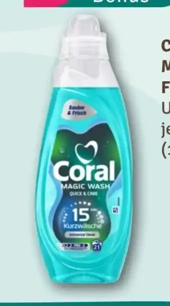 nahkauf Coral Magic Wash Flüssigwaschmittel Angebot