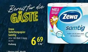 Selgros Zewa Toilettenpapier Samtig Angebot