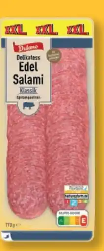Lidl Dulano Delikatess Edelsalami XXL Angebot