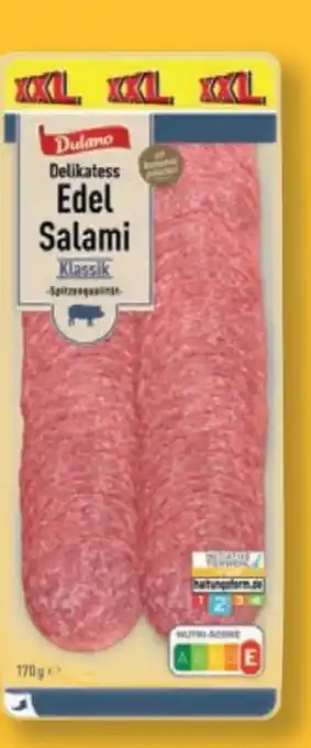Lidl Dulano Delikatess Edelsalami XXL Angebot