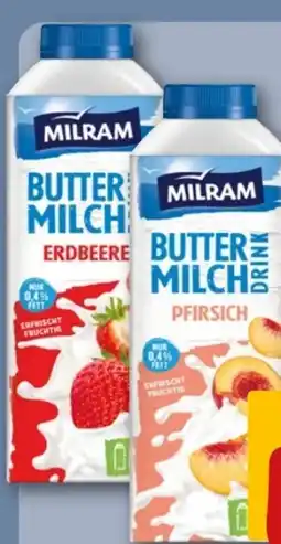 REWE Center Milram Buttermilch Drink Erdbeere Angebot