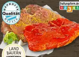 REWE Center Metzgerei Landbauern Strohschwein Mariniert Hüftsteaks Angebot