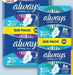 REWE Center Always Ultra Day Binden Big Pack Angebot