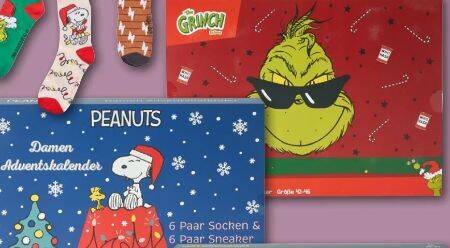 Grinch Socken Adventskalender Angebot bei REWE Center