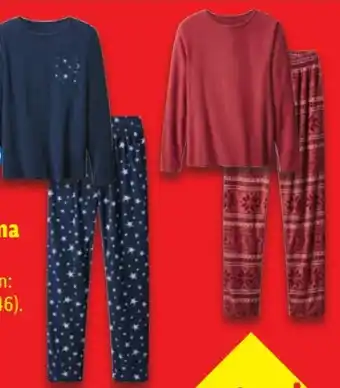 Lidl Esmara Damen Fleece­-Pyjama Angebot